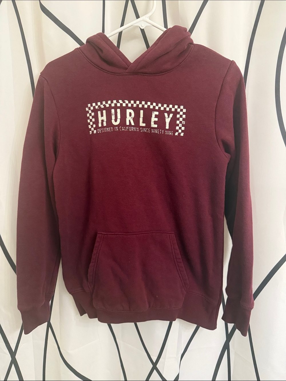 Kids Excellent Hurley Maroon Hoodie XL 18-20
